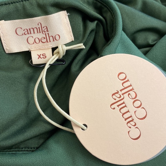 Camila Coelho | NEW Blake Asymmetrical Crop Top in Basil Green Size XS - Picture 8 of 9